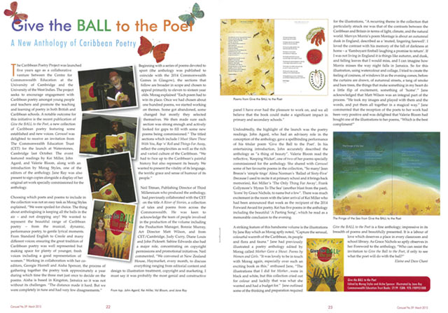 Image of Carousel article on Give the Ball to the Poet anthology